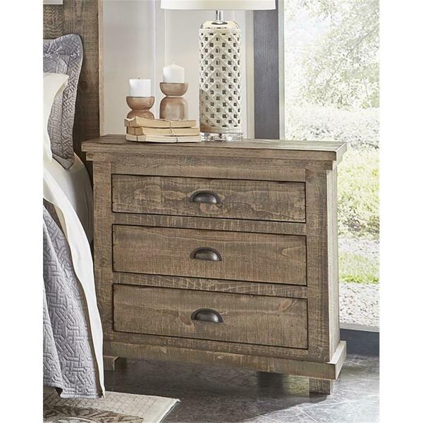 Progressive Furniture 31 X 32 X 17 In. Bedroom Nightstand - Weathered Gray P635-43